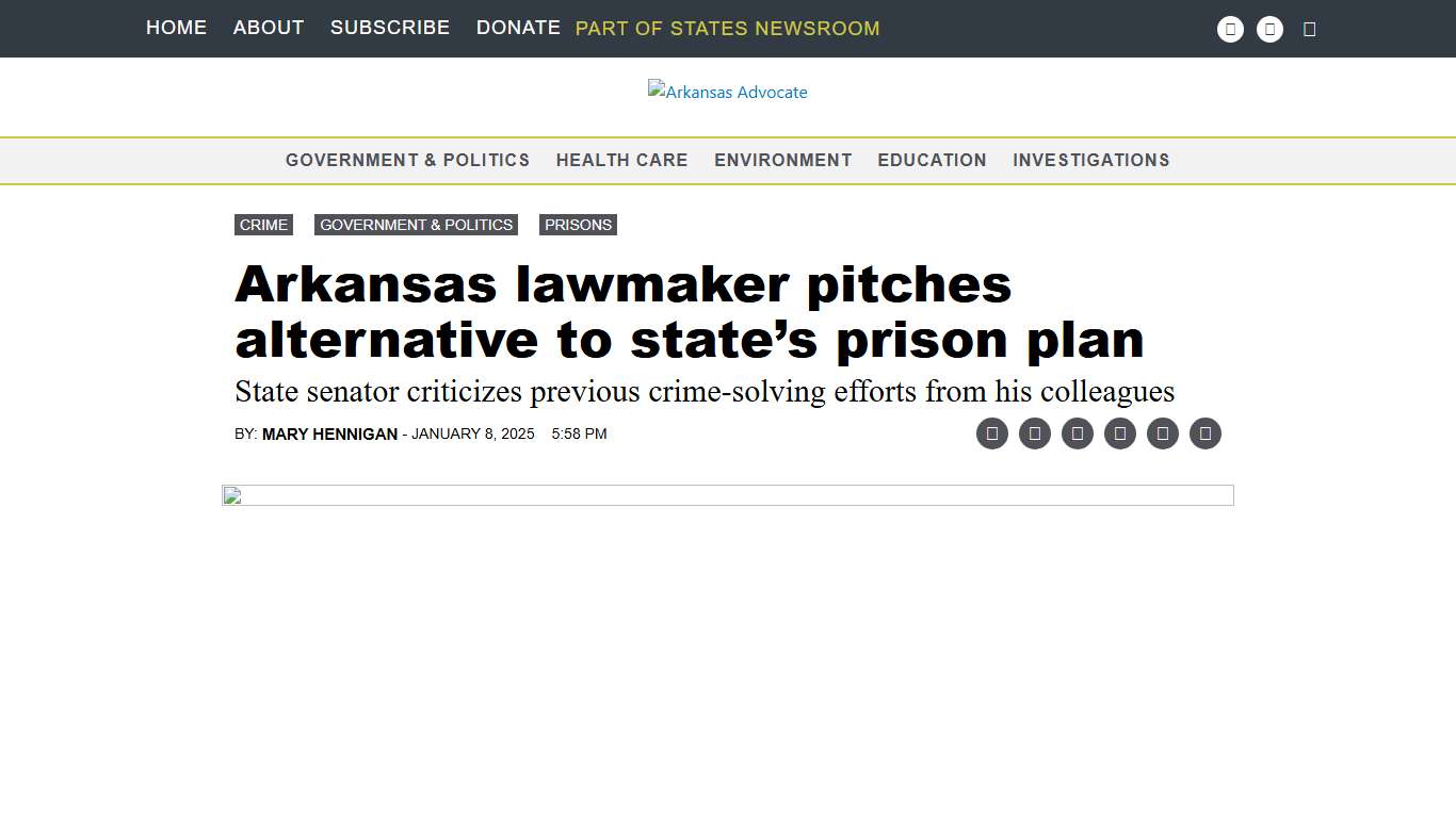 Arkansas lawmaker pitches alternative to state’s prison plan Arkansas Advocate